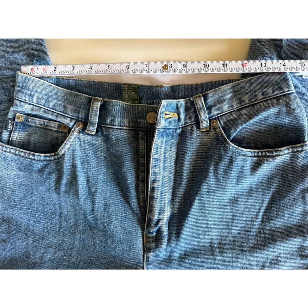 Lauren Jeans Co Ralph Lauren Vintage High Rise Straight Leg Blue Denim Jeans 8